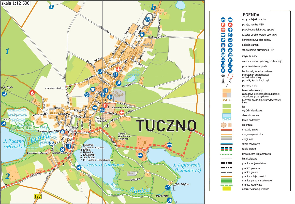 Plan miasta Tuczno