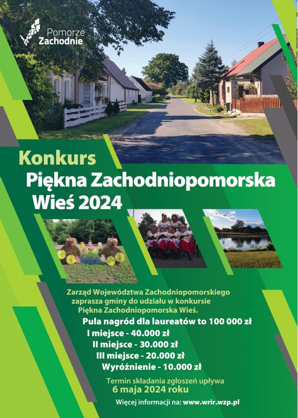Ogłoszenie konkursu pn. „Piękna Zachodniopomorska Wieś” 2024 