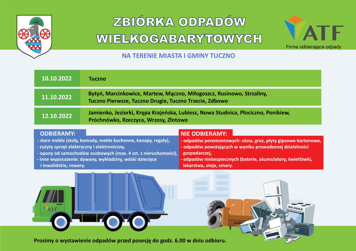 Zbiórka odpadów wielkogabarytowych 10-12.10.2022