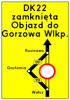 Zdjęcie: Informacja o utrudnieniach w ruchu