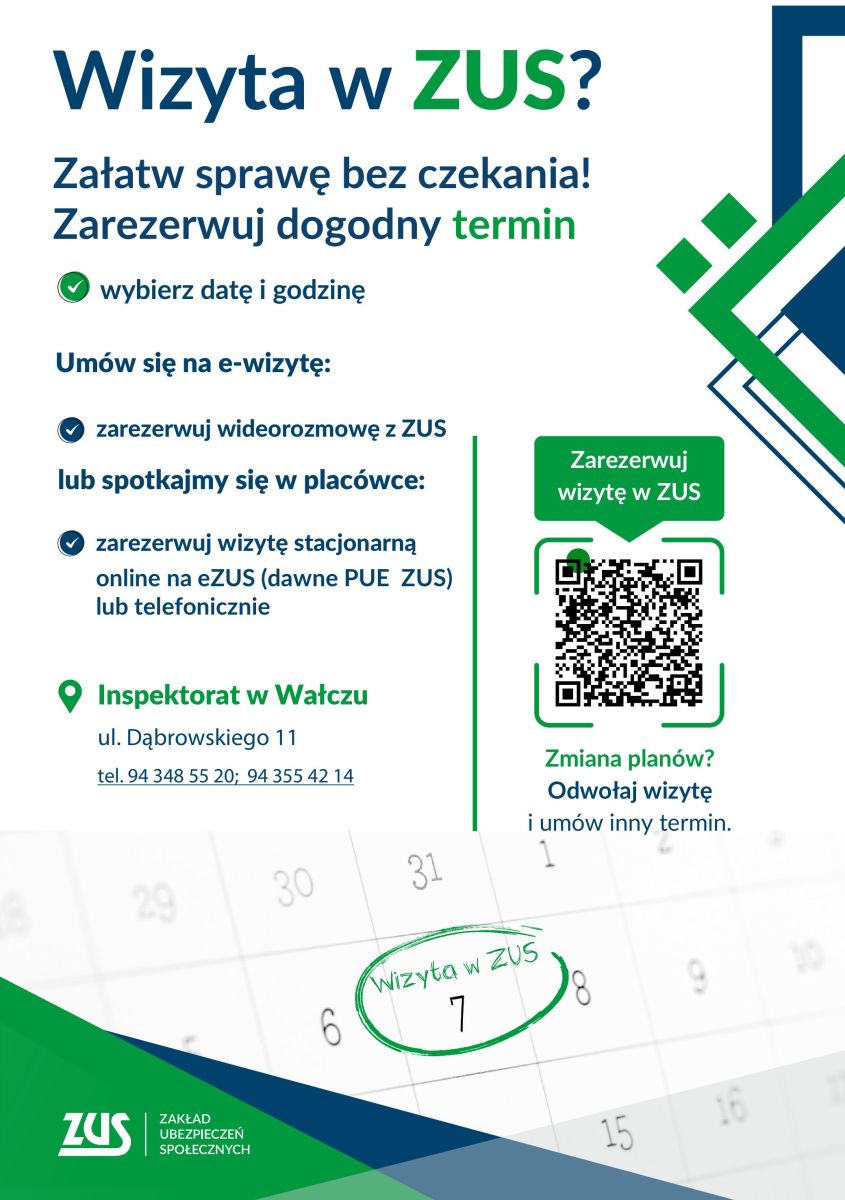 Zdjęcie: Zarezerwuj wizytę w ZUS