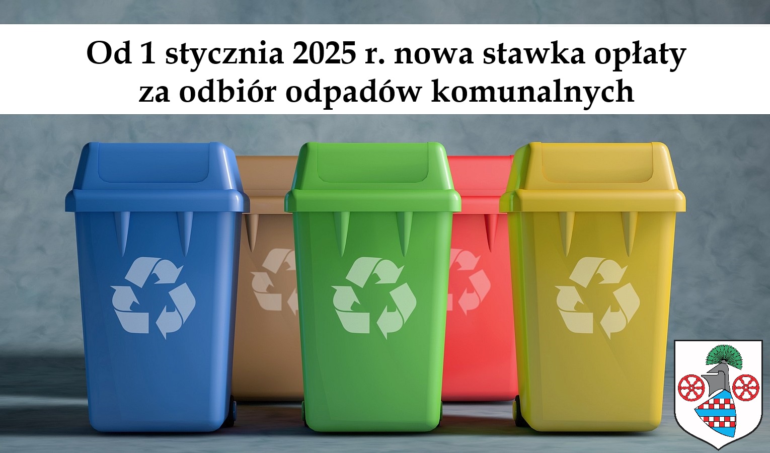 Zdjęcie: Zawiadomienie o zmianie stawki opłaty za gospodarowanie odpadami komunalnymi od 1 stycznia 2025